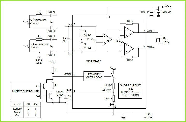 Tda8943sf схема усилителя TDA8941 datasheet
