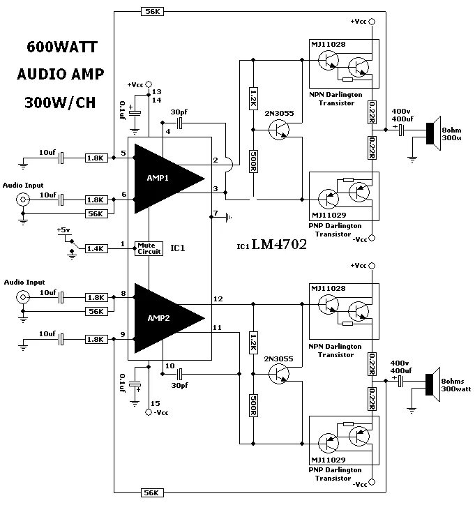 Tda8943sf схема усилителя Tool Electric: 300 ватт на канал стерео усилитель мощности звука