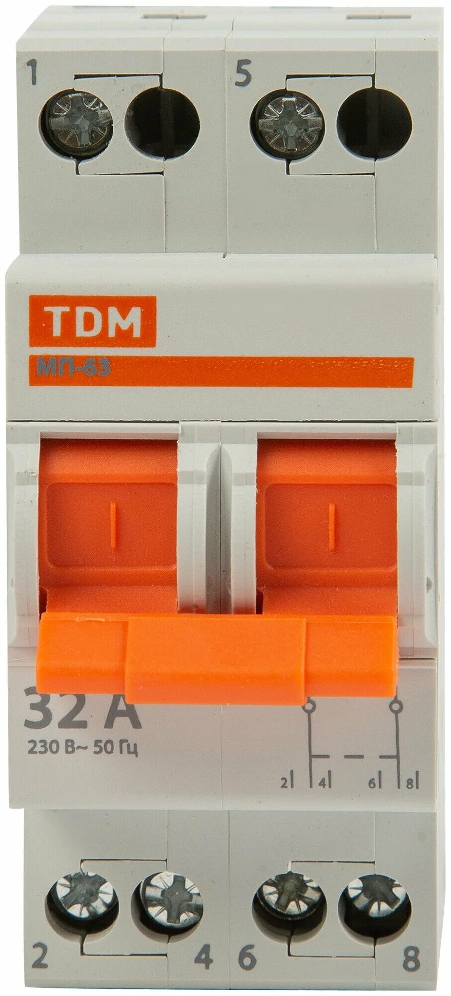 Tdm переключатель мп63 схема подключения Модульный переключатель TDM трехпозиционный МП-63 2P 32А - купить в интернет-маг