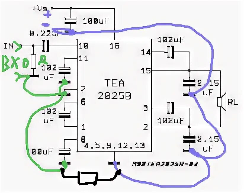 Tea2025b схема усилителя Форум РадиоКот * Просмотр темы - Проблема при питании tea2025b от USB - трещит