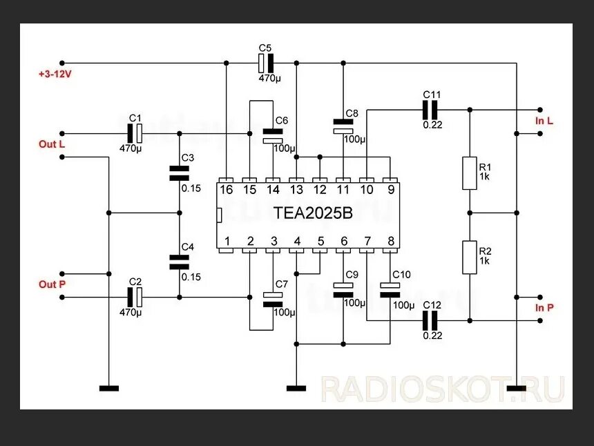 Tea2025b схема усилителя FLATRON L1753S-BFот12в + теле приставка DVB-T2 - DRIVE2