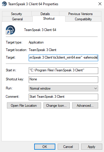 Teamspeak ошибка подключения I have been getting a constant crashing error on TeamSpeak 3 everytime I launch 
