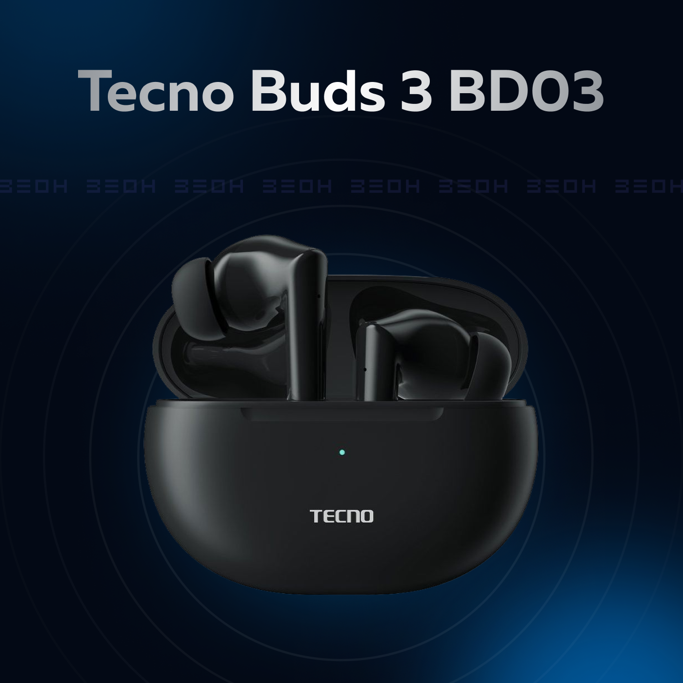 Techno buds 3 анимация подключения Беспроводная гарнитура Tecno Buds 3 BD03 черный - купить в интернет-магазине по 