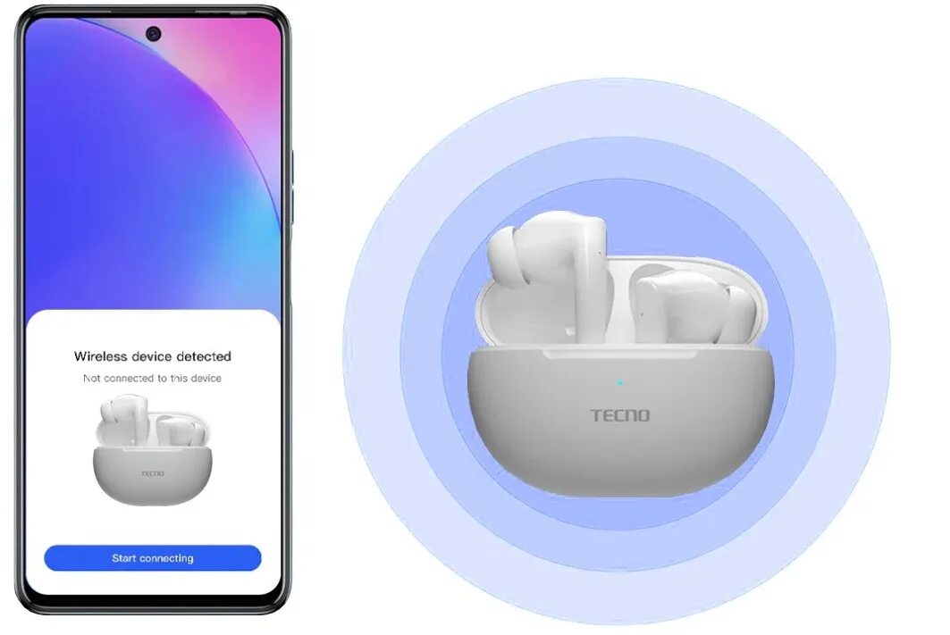Techno buds 3 анимация подключения Фантастические басы от TECNO Buds 3