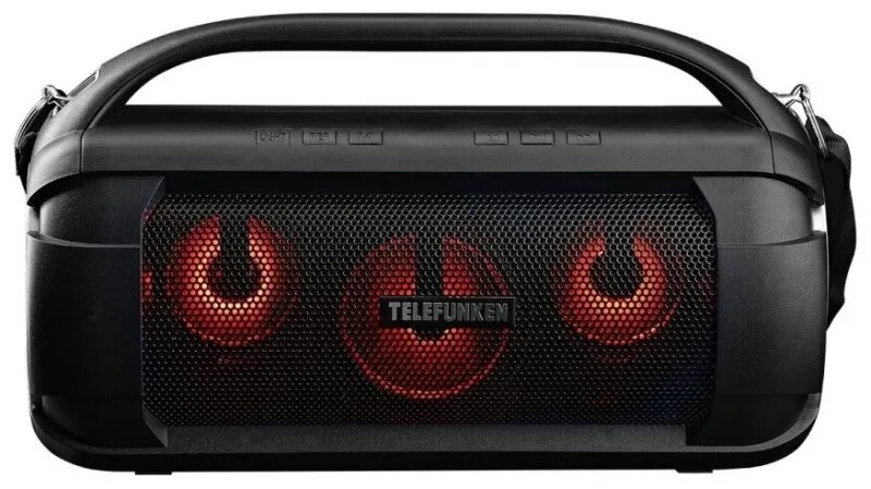 Telefunken колонка как подключить Портативная акустика TELEFUNKEN TF-PS1268B, черный с серебром 5050370948421 - ку