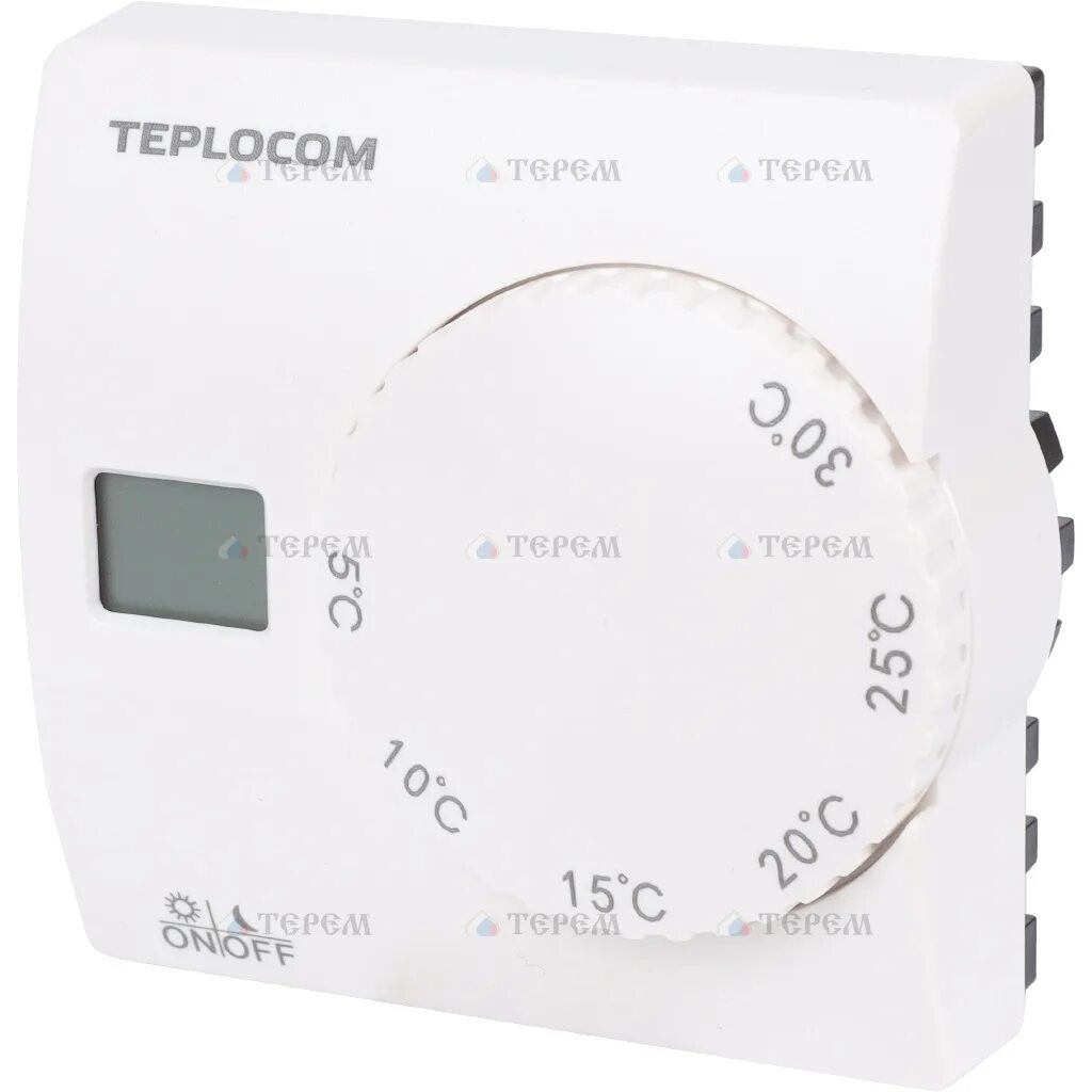 Teplocom ts 2aa 8a подключение к котлу Teplocom Термостат комнатный Teplocom TS-2AA/8A, проводной, реле 250В, 8А 000380