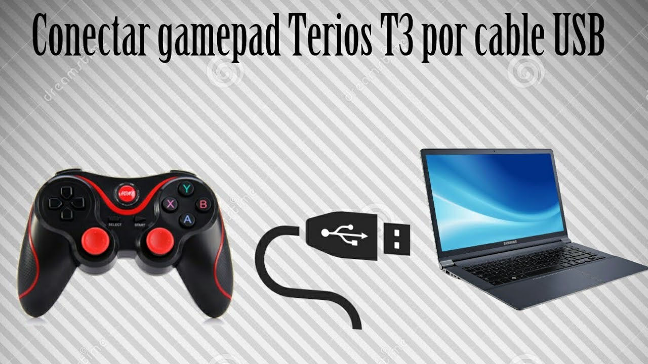 Terios t3 как подключить к пк Como conectar el Gamepad Terios T3 a Pc mediante USB - No Bluetooth - Tutorial -