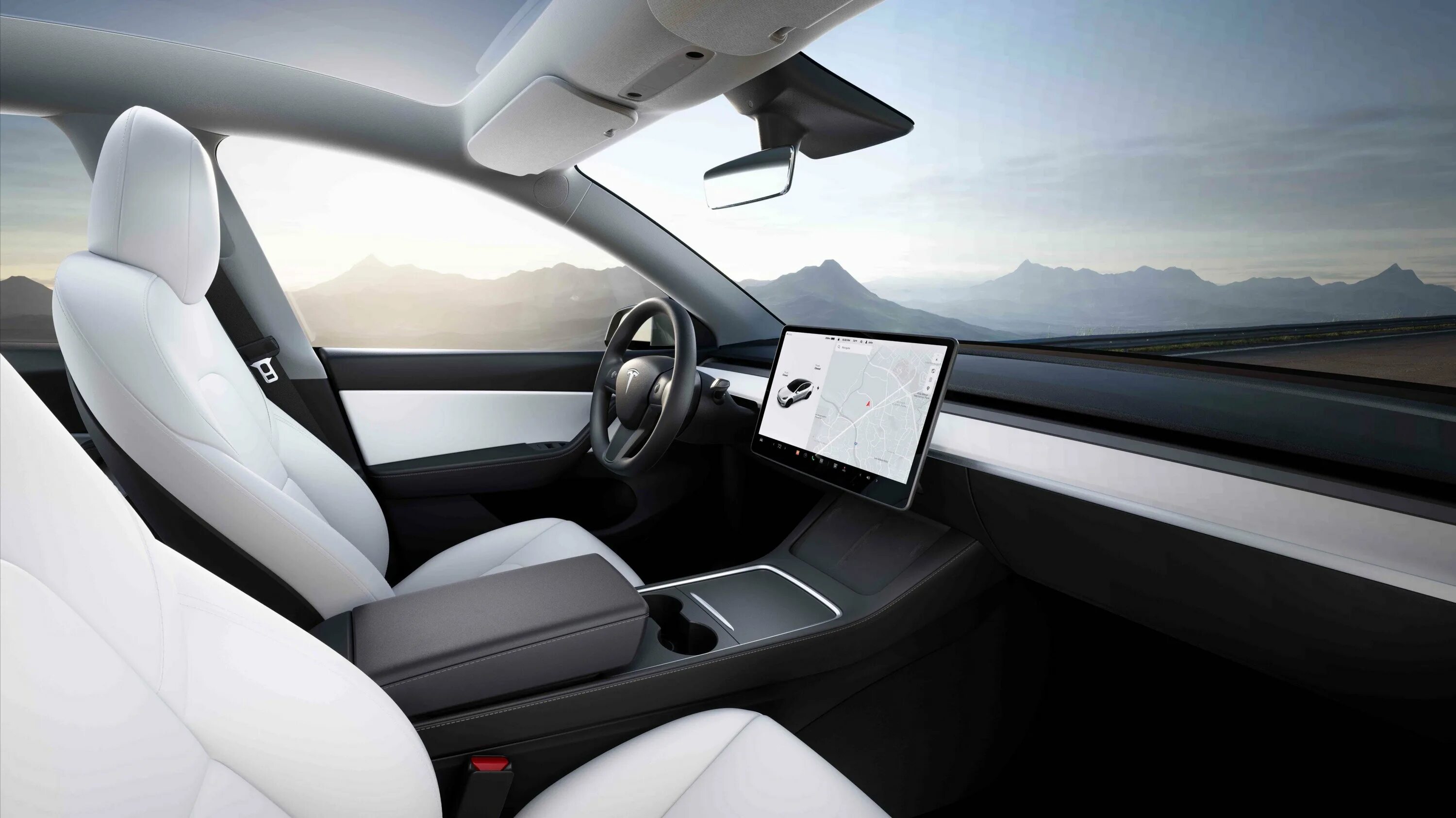 Tesla фото салона Tesla снизила себестоимость электрокаров в 2,3 раза за пять лет