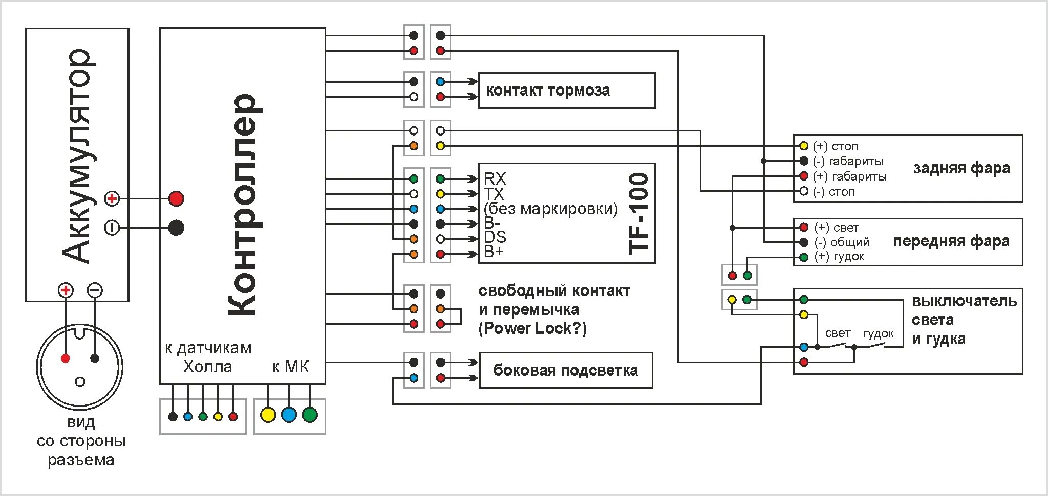 Tf100 схема подключения проводов Kugoo M2 - общая тема