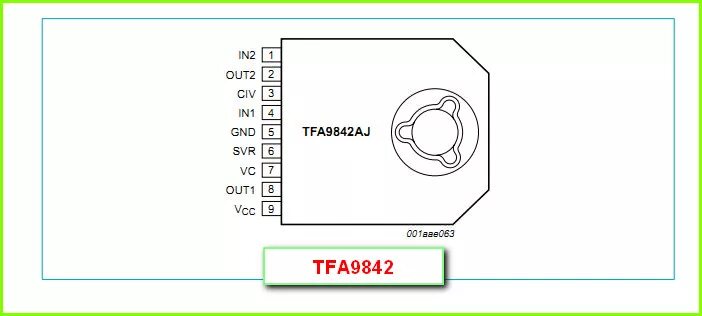 Tfa9842aj схема усилителя TFA9842 datasheet
