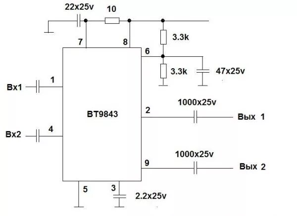 Tfa9843j схема усилителя BT9843 típusó végfok IC-t keresek! (Genius aktív hangfalban van) Elektrotanya