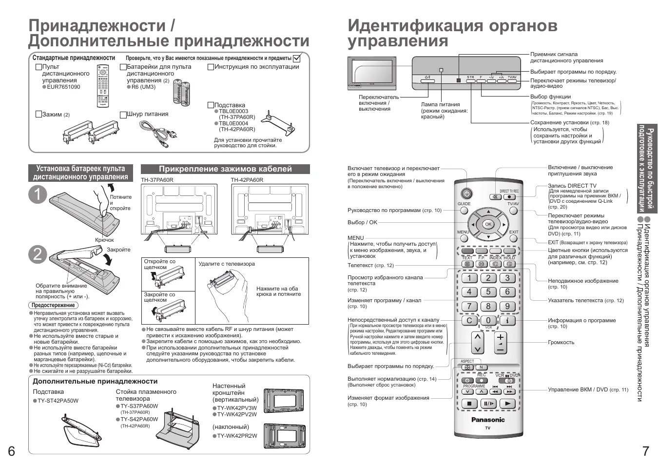 Th 42pwd8 panasonic как правильно подключить провода Инструкция по эксплуатации Panasonic TH-42PA60R Страница 4 / 16 Оригинал Также д