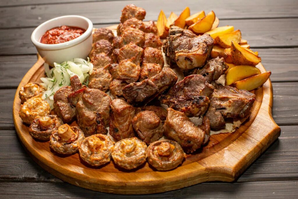 The бык сет про говядину фото Ассорти на мангале № 2 THE БЫК : мясной ресторан в Калуге