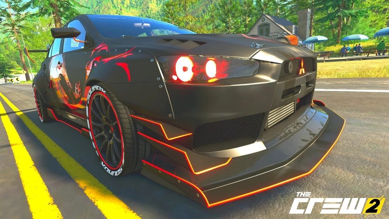 The crew 2 тюнинг машин THE CREW 2 "GOLD EDiTiON" (TUNiNG) MITSUBISHI LANCER EVOLUTION X Red Fury Editio
