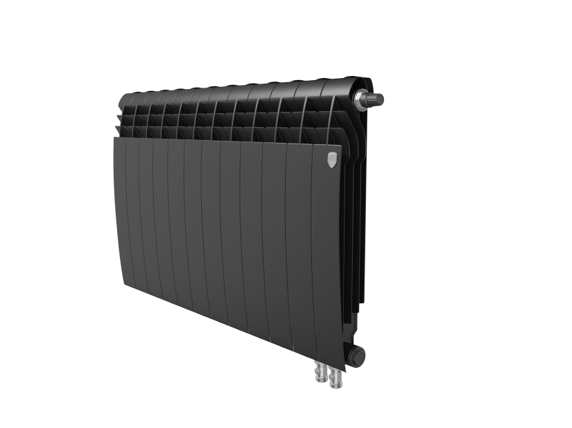 Thermo biliner нижнее подключение Биметаллический радиатор Royal Thermo Biliner Noir Sable VR 500, 12 секций, нижн