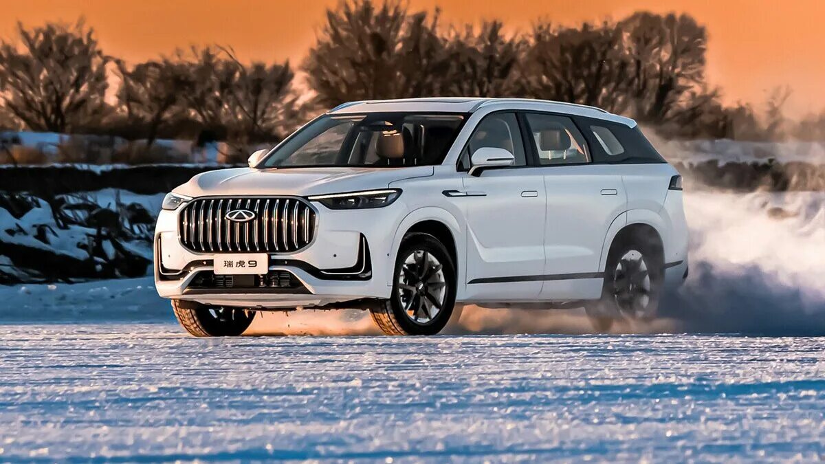 Tiggo 9 фото Компания Chery показала на фотозарисовках свой большой флагманский кроссовер Che