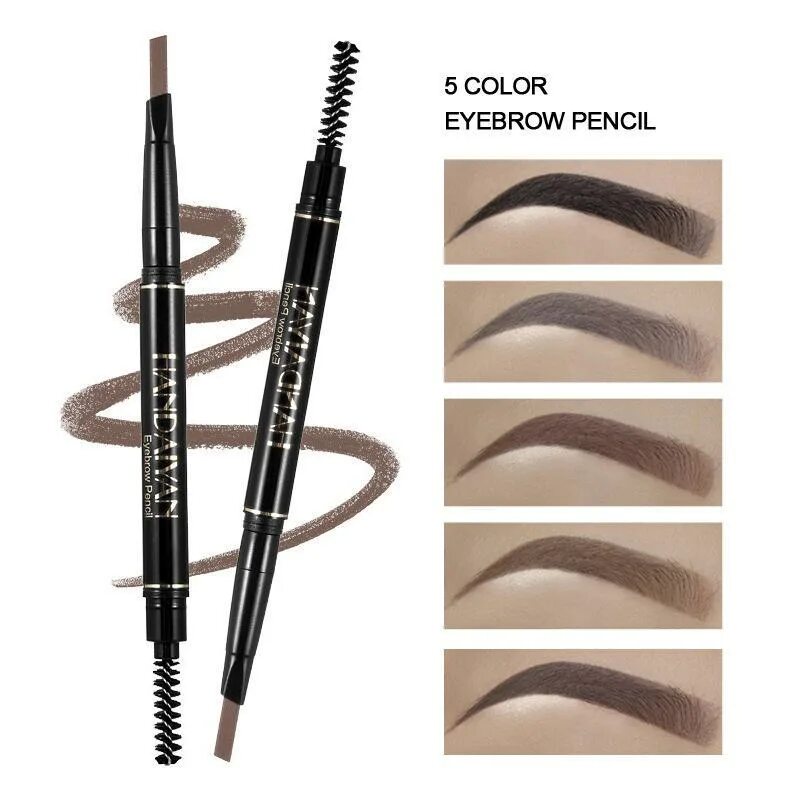 Tinchew карандаш для бровей фото Double-end Waterproof Eyebrow Pencil Long-lasting Without Blooming Triangle Eye 