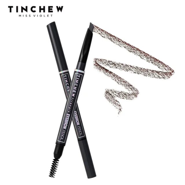 Tinchew карандаш для бровей фото Купить Стойкий карандаш для идеальных бровей #3 Темно-серый Tinchew Triangle Eye