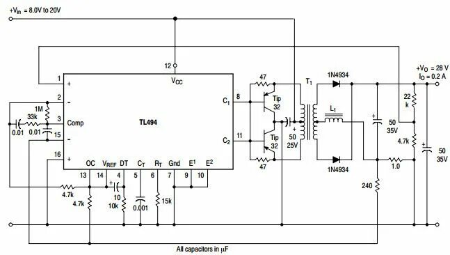 Tl494 схема включения в автомобильном усилителе Pin by Guy Ross on Electronics Power supply design, Improve energy efficiency, P