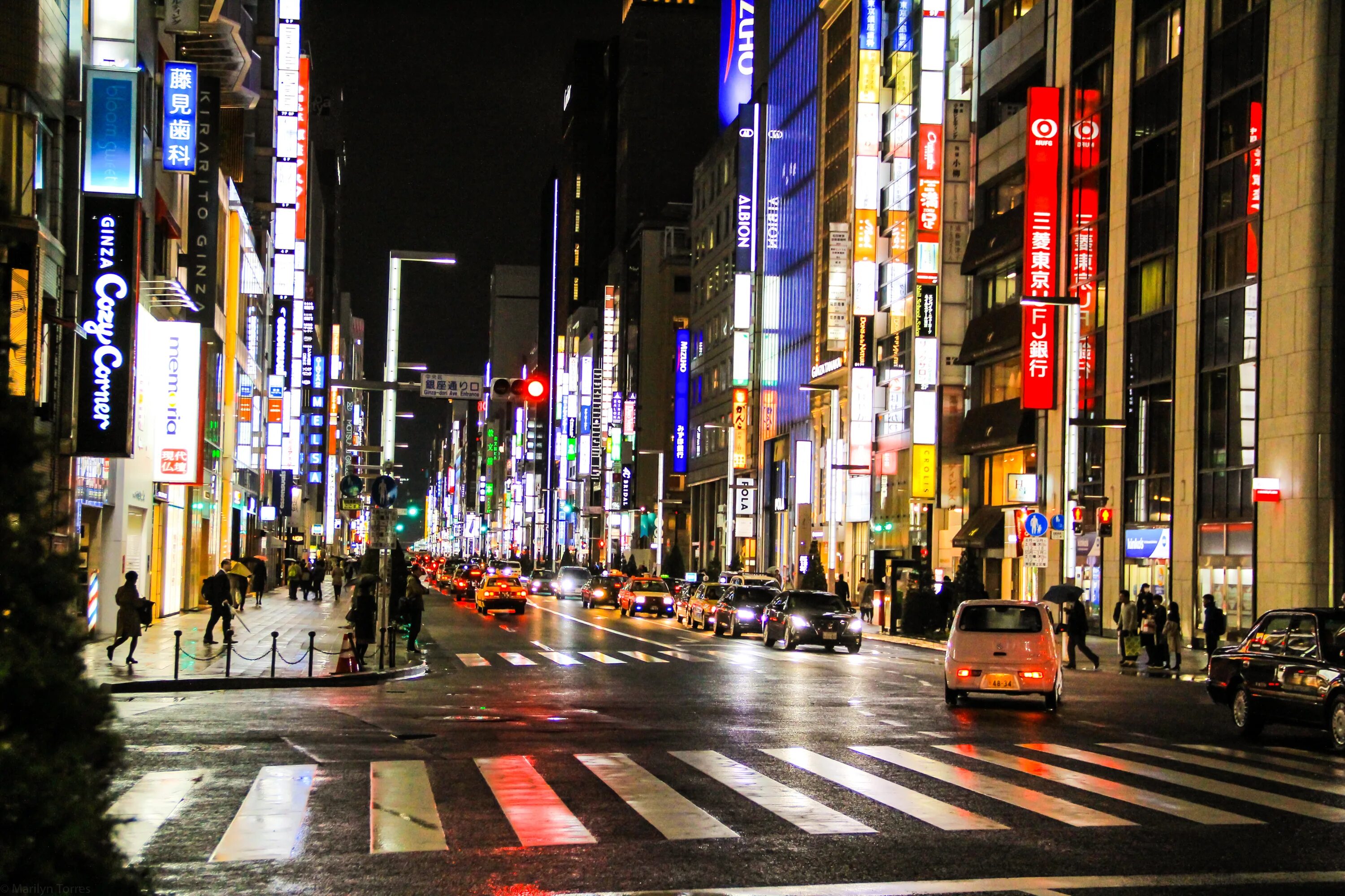 Tokio ул победы 54 1 фото Ginza Streets at Night, Tokyo - FORKFUL