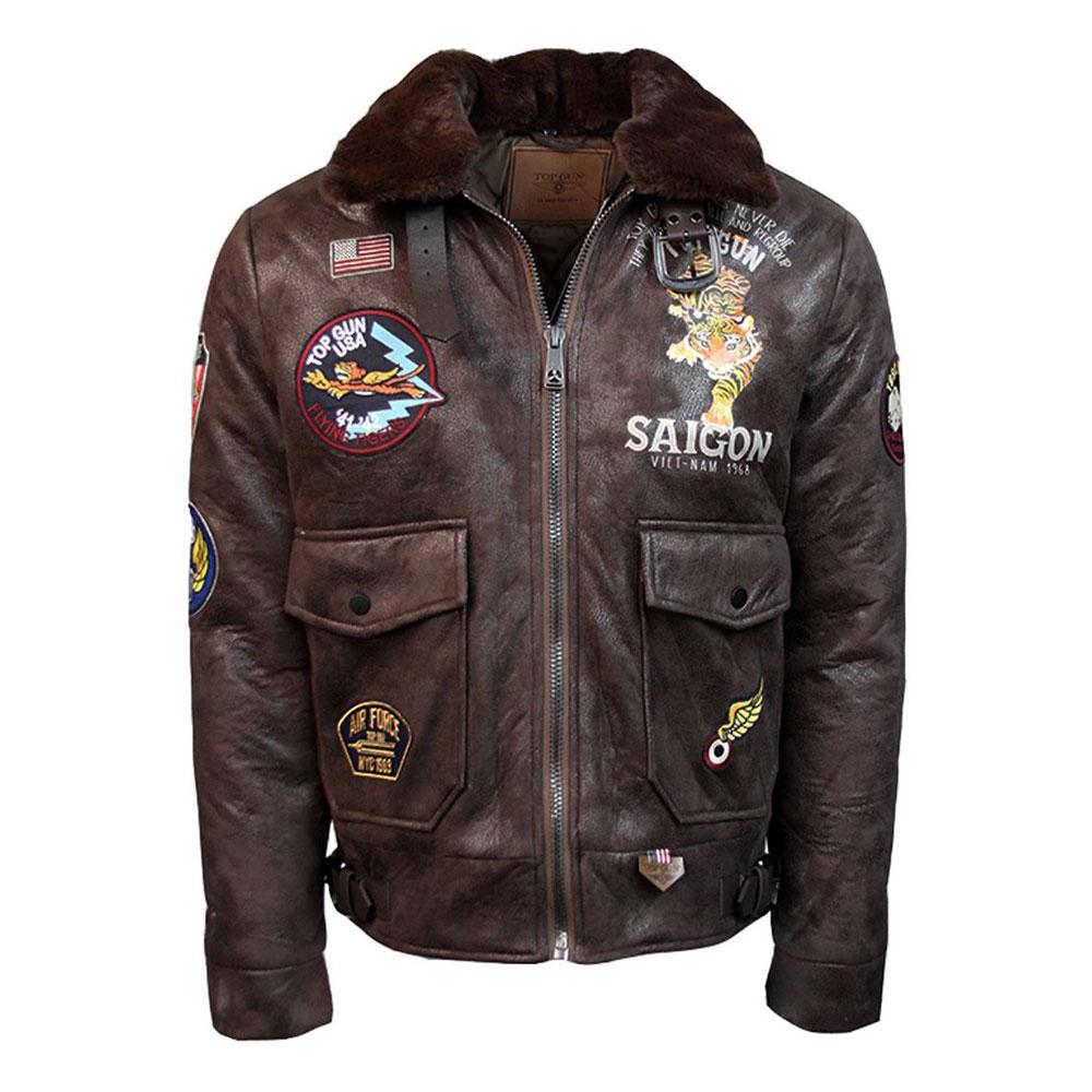 Top gun куртка мужская болоневая цена фото Top Gun Victory Vintage Bomber Коричневый Оливковый купить недорого - выгодные ц