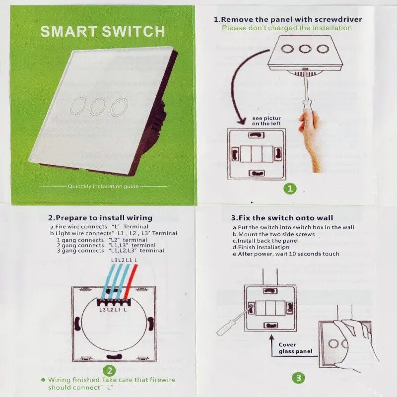 Touch switch сенсорный выключатель как подключить Водонепроницаемый Сенсорный Выключатель С Пластиной Из Закаленного Стекла,2 Клав