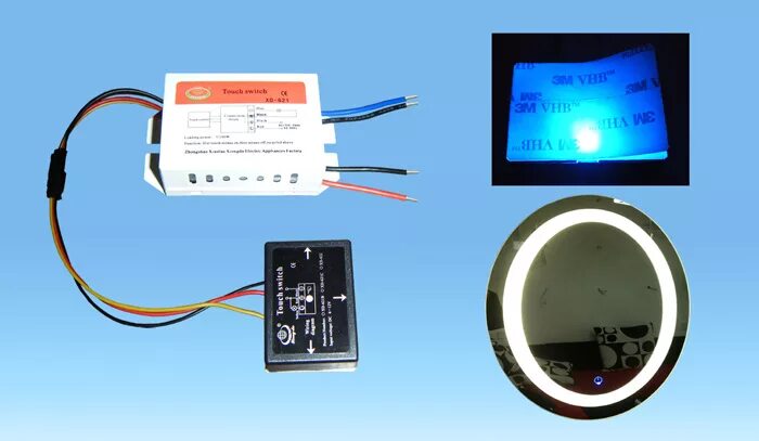 Touch switch сенсорный выключатель как подключить Купить Переключатель Зеркало свет сенсорный выключатель с XD-621 220В(для энерго