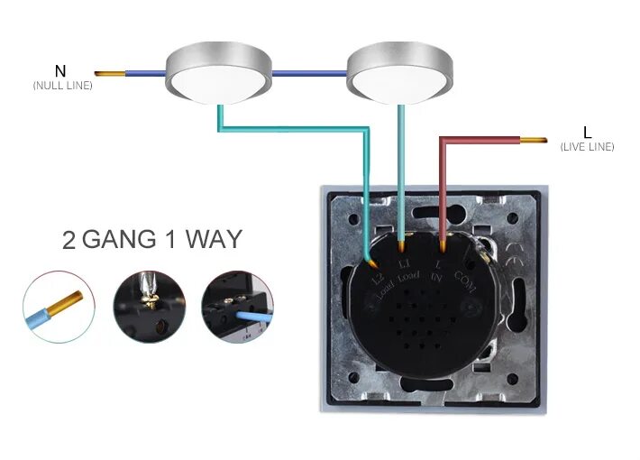 Touch switch сенсорный выключатель как подключить Купить livolo ЕС стандарт, вл c702-sr1, белый кристалл стеклянной панели, стены 