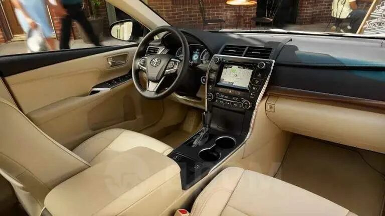 Toyota camry фото салона Тойота Камри 2016 в Красноярске, Отс, на гарантии, звоните, черный, передний при