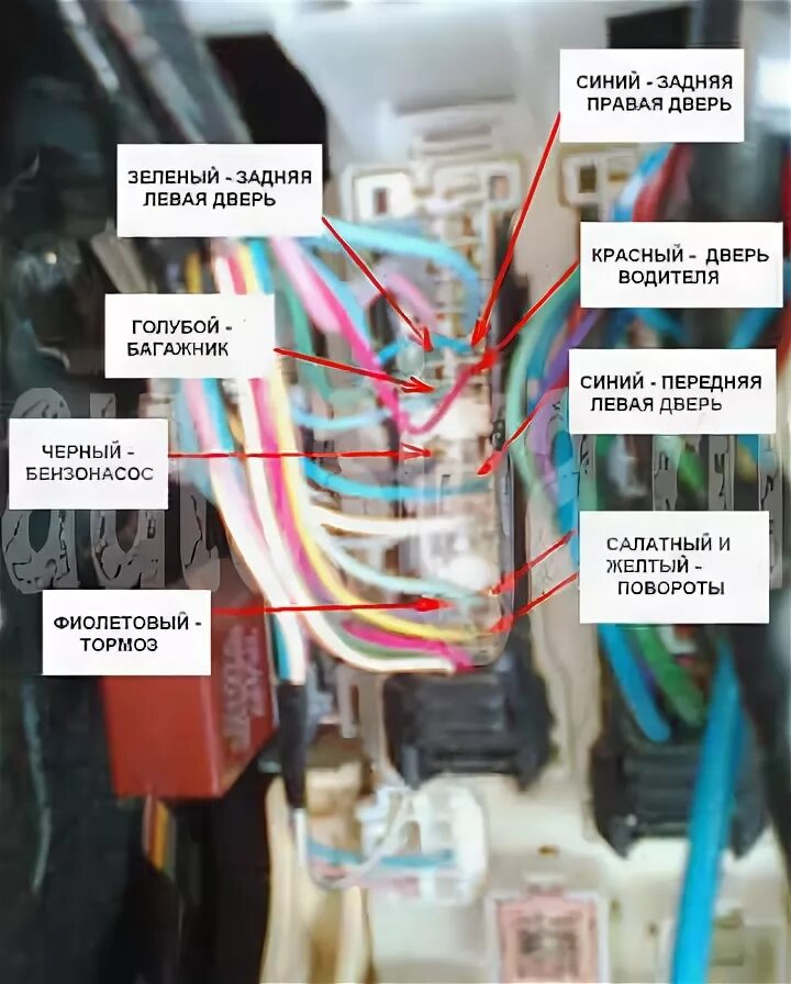 Toyota tank точки подключения сигнализации Установка автосигнализации на Toyota Vitz 2006-2009