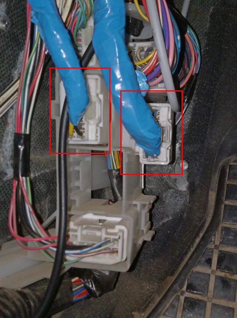 Toyota wish точки подключения сигнализации Установка сигнализации, точки подключения. - Toyota Avensis II, 2,4 л, 2007 года