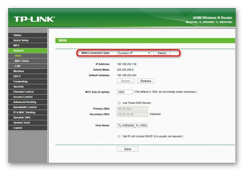 Tp link какой тип подключения выбрать bagnato Appiccicoso suicidio 450m wireless n router model no tl wr940n tl wr941n