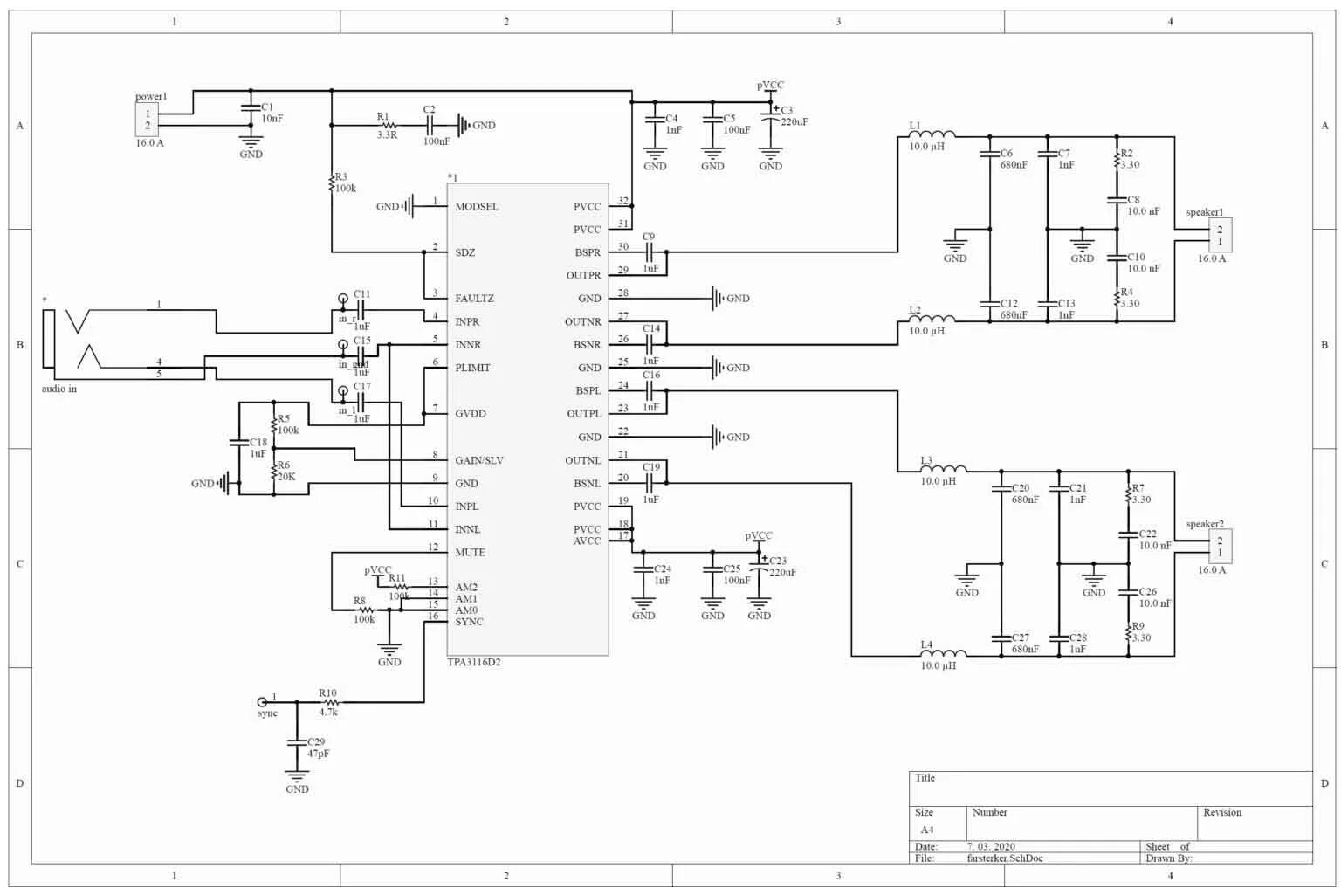 Tpa3110 схема усилителя Система Jimpro - Страница 25
