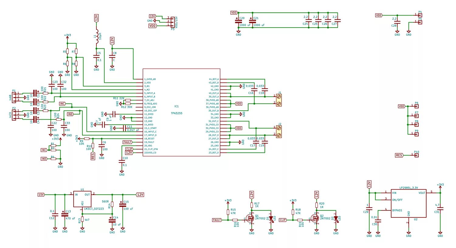 Tpa3116 схема усилителя RDC2-0034a, Усилитель мощности класса D. TPA3255, PurePath, 315Вт Stereo или 600