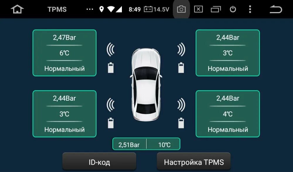 Tpms как подключить к андроид магнитоле Датчики давления в шинах (внутренние) USB TN603 для магнитолы на Android - купит