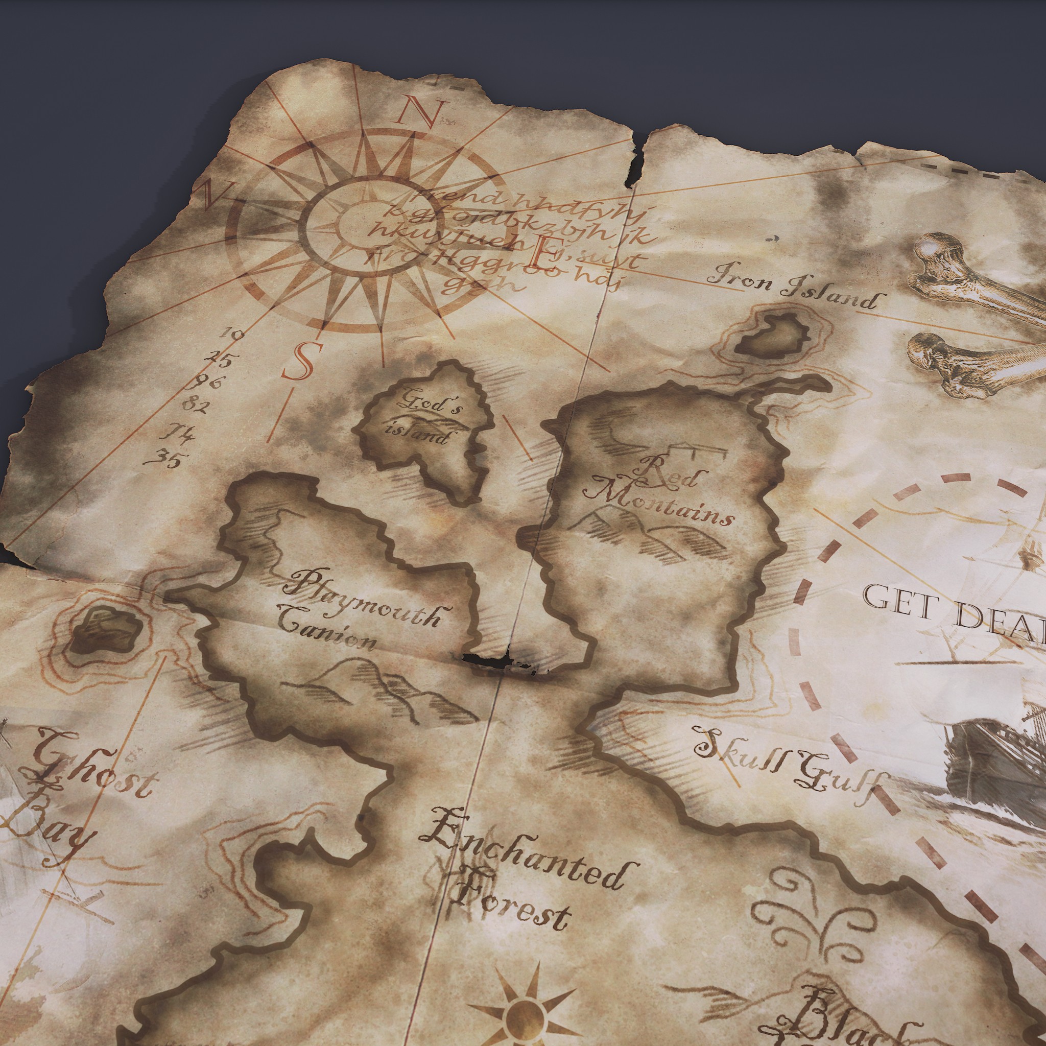 Treasure map орхидея фото Treasure Map Animated - 3D Model by Get Dead Entertainment
