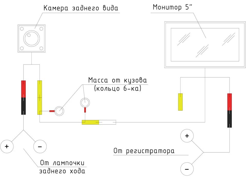 Ts18 подключение камеры заднего хода Монитор + камера заднего хода (Часть № 2) - KIA Rio (3G), 1,6 л, 2012 года стайл