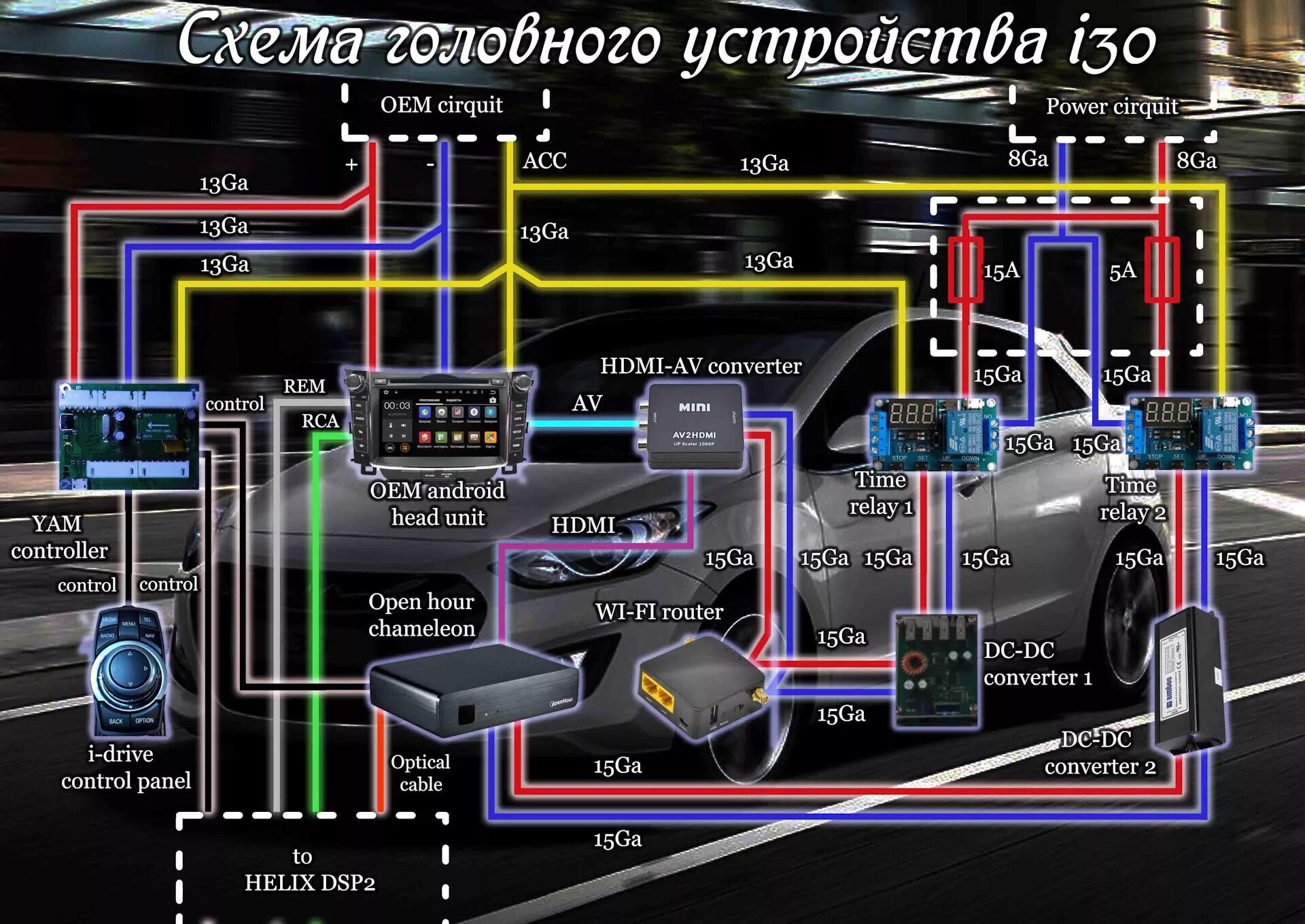 Ts7 4 64 ahd ips схема подключения Схемы моей системы) - Hyundai i30 (2G), 1,6 л, 2013 года автозвук DRIVE2