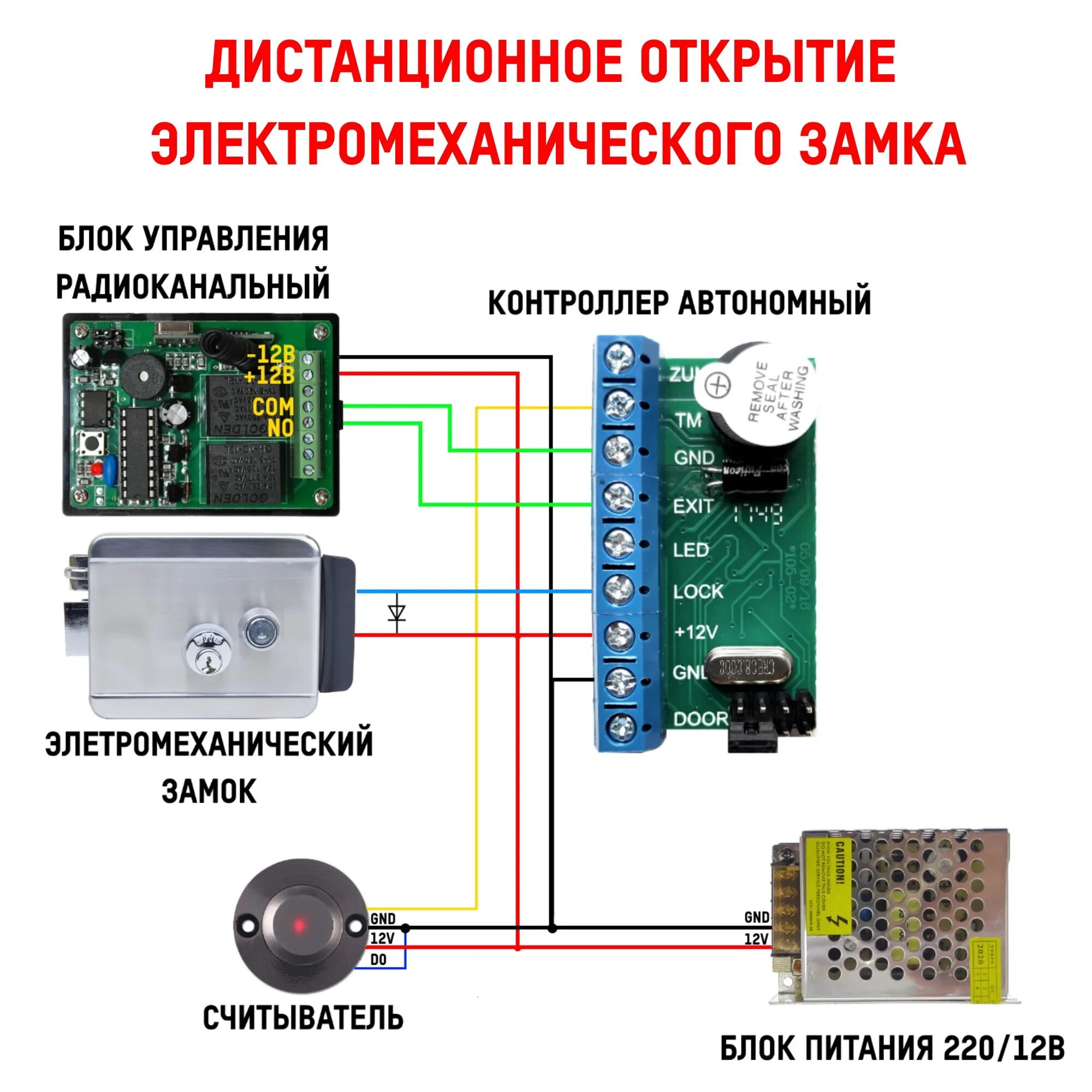 Tst 100hs схема подключения к электромагнитному замку TSt-100HS black радиоканальный комплект дистанционного управления электрозамками