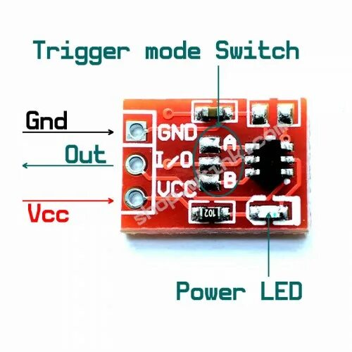 Ttp223 схема подключения кнопки TTP223 Capacitive Touch Key Module 4-Lock Settable mode Switch Board
