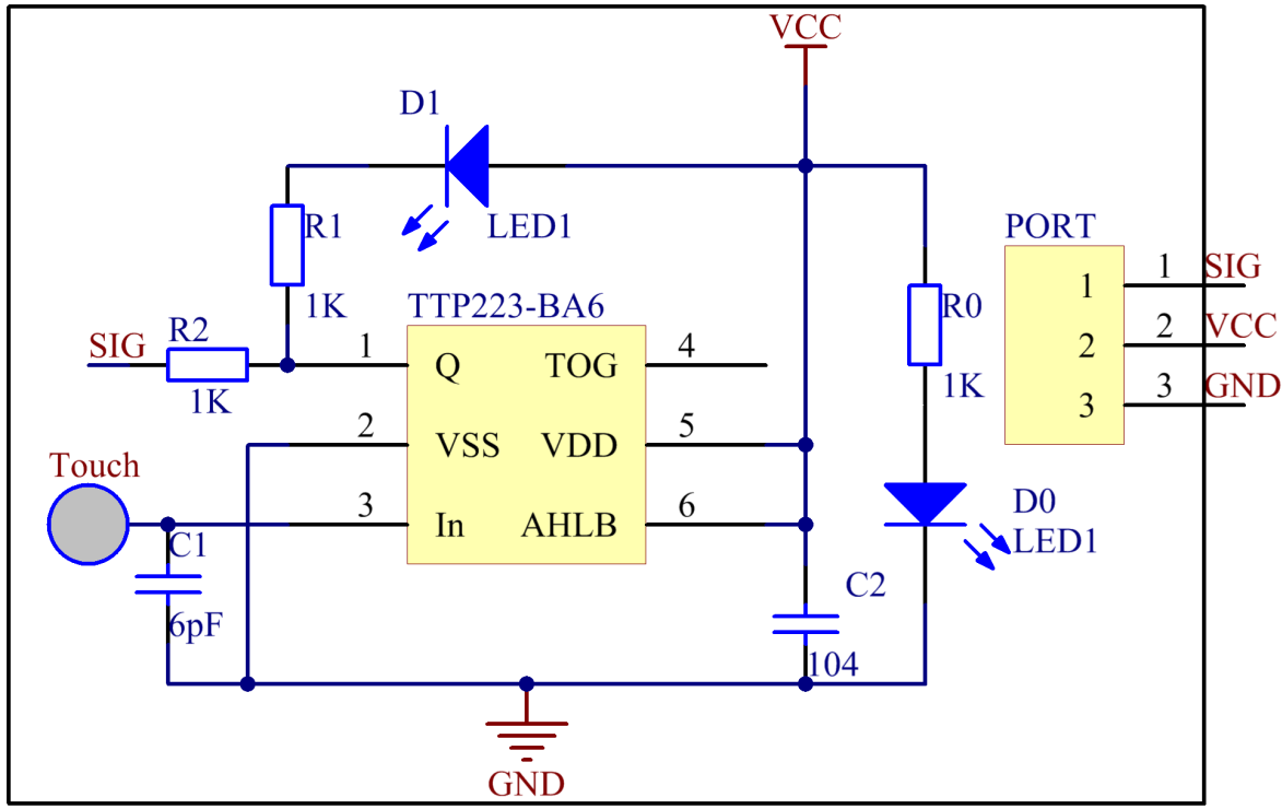 Ttp223 схема подключения кнопки Lesson 15 Touch Switch - SunFounder sensor-kit-v2-for-arduino documentation