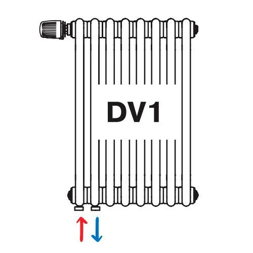 Tubog нижнее подключение Вертикальный радиатор Rifar Tubog DV1 2180/4 нижнее подключение Антрацит матовый