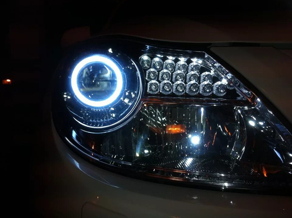 Tugella тюнинг фар Светотюниг передних фар - Hyundai ix55, 3,8 л, 2011 года тюнинг DRIVE2