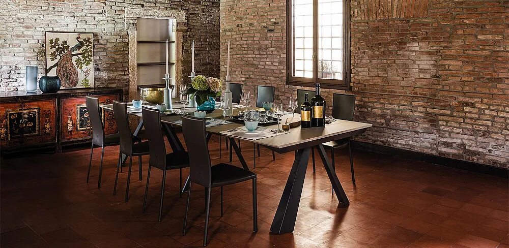 Tuscania meteora cotto сочетания в интерьере Стол Convivium от Cattelan Italia из Италии - купить в Москве в салонах ТРИО-Инт