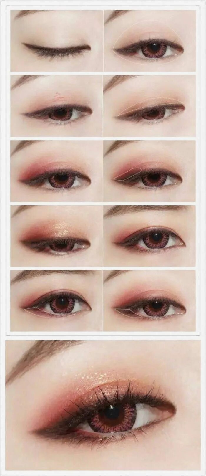 Tutorial корейского макияжа Tutorial - Feminine Hanbok Makeup by Heizle Korean makeup tips, Korean eye makeu