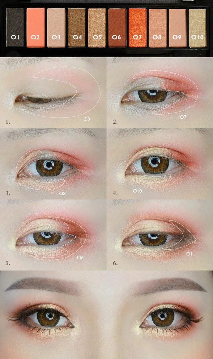 Tutorial корейского макияжа Orange Makeup Tutorial by mollyeberwein on DeviantArt Orange makeup, Eye makeup 