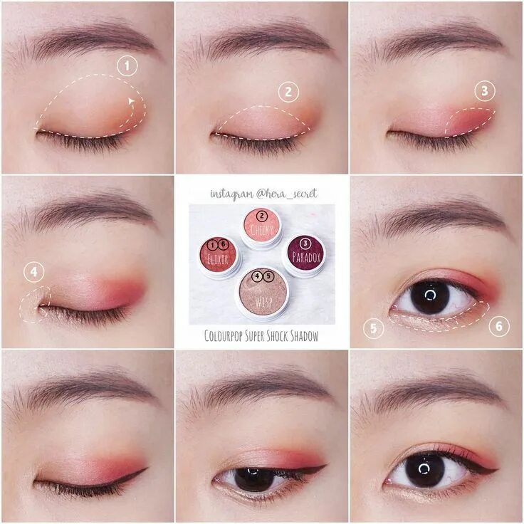Tutorial корейского макияжа Finding Eye Shadow Tutorials To Revamp Your Look in 2020 Asian eye makeup, Peach