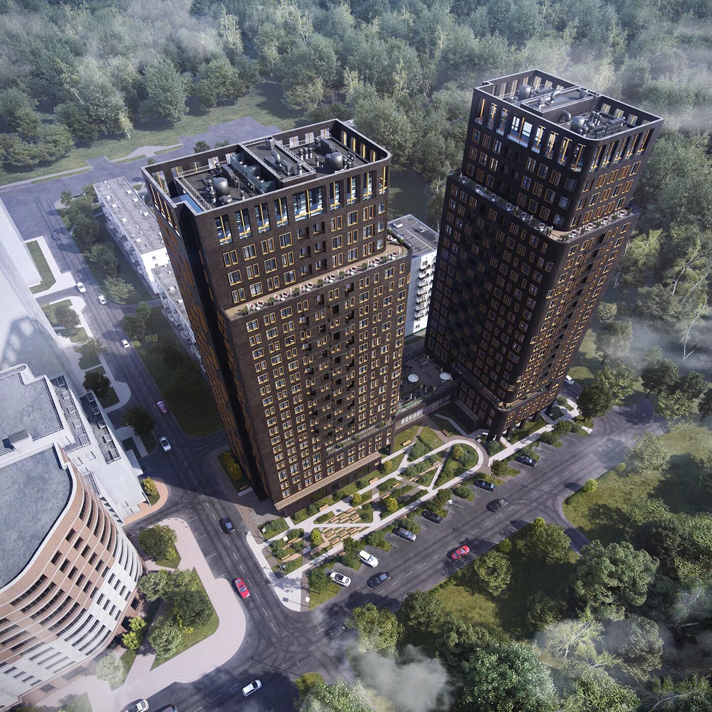Twin house ул кирова 35а фото Residential building "Twin House" (7) Images :: Behance
