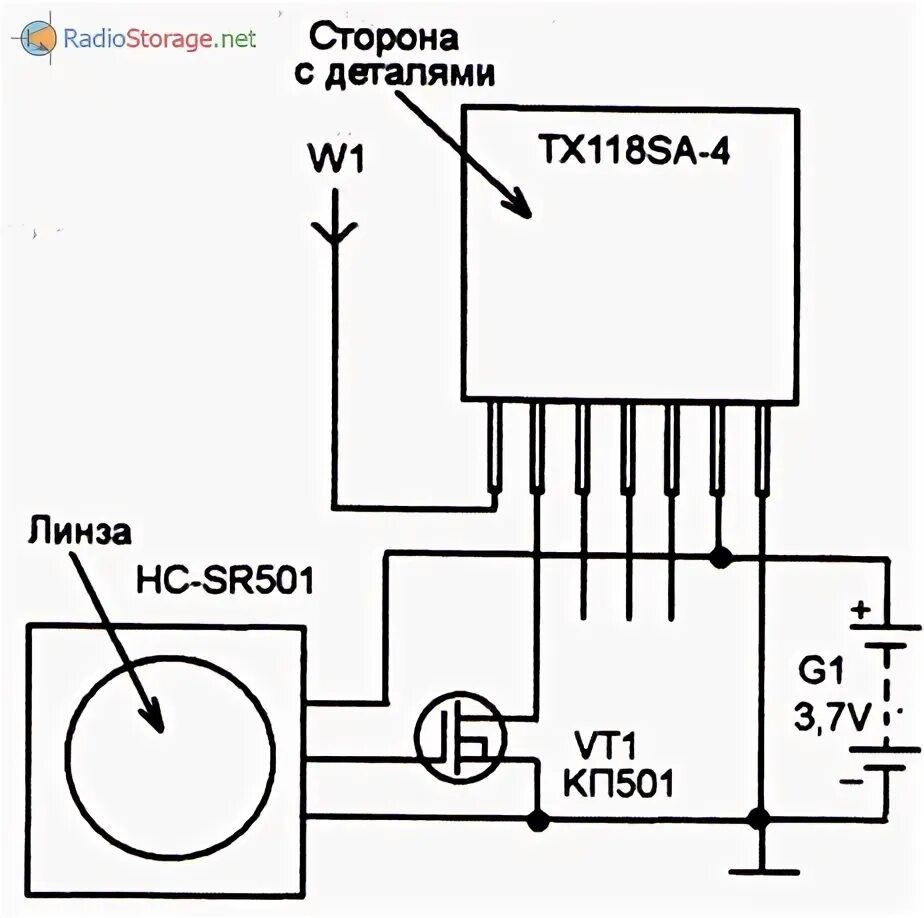 Tx 118s 4 v2 схема подключения Четырехканальная радиосигнализация на модулях HC-SR501, TX118SA-4, RX480E-4
