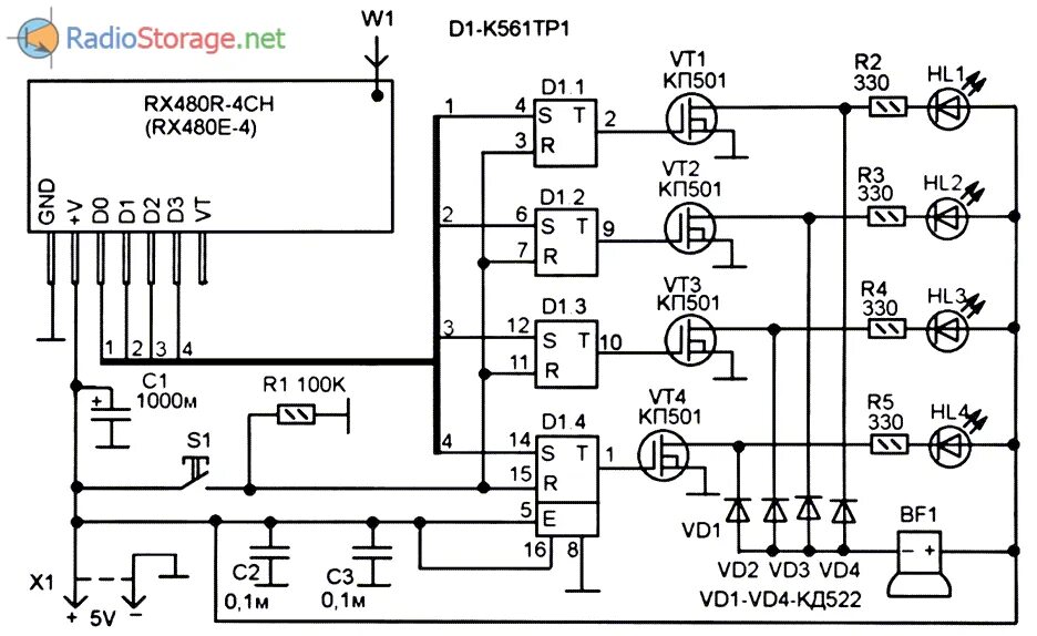 Tx 118s 4 v2 схема подключения Самодельная охранная система из готовых радиомодулей (TX118SA-4, RX480E-4)